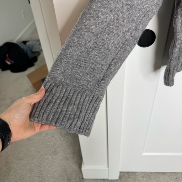 Sezane Gray Cowl Neck Sweater Cozy Knit Timeless Design - Picture 5 of 9